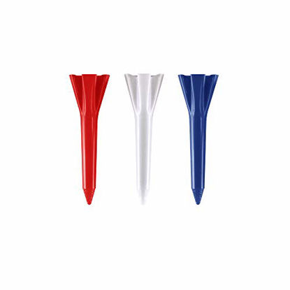 Picture of Izzo Plastic Golf Tees, Red/White/Blue Mix