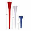 Picture of Izzo Plastic Golf Tees, Red/White/Blue Mix