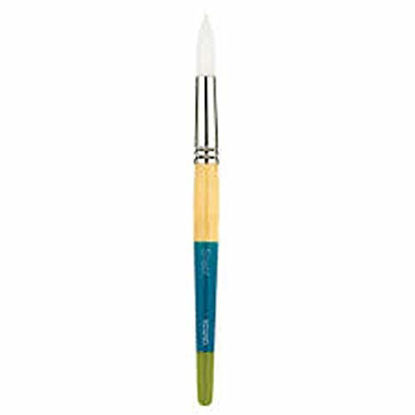 Picture of Darice Round Paintbrush - White Synthetic - Multicolored - Size 6