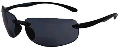 Picture of In Style Eyes Original Lovin Maui Wrap Around Sunglasses, Non-Polarized, Lightweight, Black, 1.50x