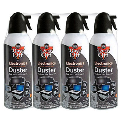 Picture of Dust-Off Disposable Compressed Gas Duster kcFgcZ, 4Pack (Can 10oz.)