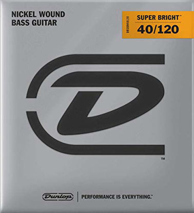 Picture of Dunlop DBSBN40120 Super Bright Bass Strings, Nickel Wound, Light, .040-.120, 5 Strings/Set
