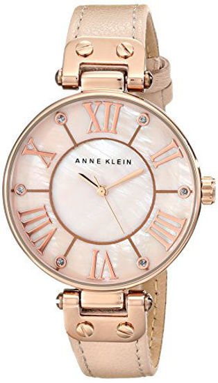 Picture of Anne Klein Women's 10/9918RGLP Rose Gold-Tone Watch with Leather Band