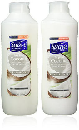 Picture of Suave Essentials Shampoo & Conditioner Set, Tropical Coconut, 30 Ounce Each