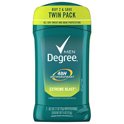 Picture of Degree Men Original Antiperspirant Deodorant 48-Hour Odor Protection Extreme Blast Mens Deodorant Stick 2.7 oz, 2 Count
