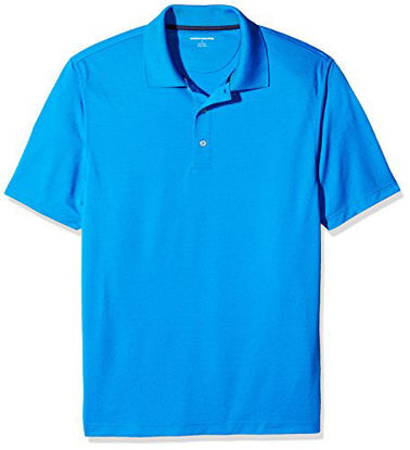 Picture of Amazon Essentials Men's Regular-Fit Quick-Dry Golf Polo Shirt, Electric Blue, Large