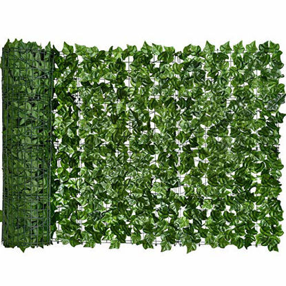 Picture of Artificial Ivy Privacy Fence Screen, DearHouse 94.5x59in Artificial Hedges Fence and Faux Ivy Vine Leaf Decoration for Outdoor Decor, Gardenecor, Garden