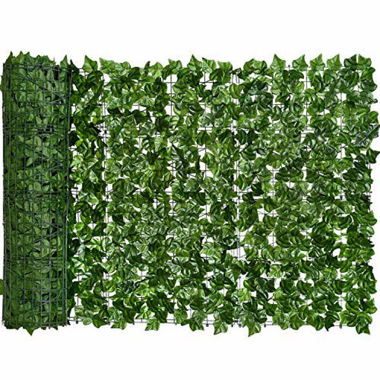 Picture of Artificial Ivy Privacy Fence Screen, DearHouse 94.5x59in Artificial Hedges Fence and Faux Ivy Vine Leaf Decoration for Outdoor Decor, Gardenecor, Garden