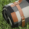 Picture of PortableAnd Extra Large Picnic & Outdoor Blanket 3 Layers Water-Resistant Handy Mat Tote Spring Summer Black and Gray Checkered, Great for Beach and Camping on Grass, Waterproof Sandproof 