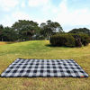 Picture of PortableAnd Extra Large Picnic & Outdoor Blanket 3 Layers Water-Resistant Handy Mat Tote Spring Summer Black and Gray Checkered, Great for Beach and Camping on Grass, Waterproof Sandproof 