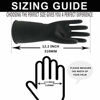 Picture of UXglove Chemical Resistant Gloves, Work Heavy Duty Industrial Rubber Gloves,12.2",Black 1 Pair Size Medium