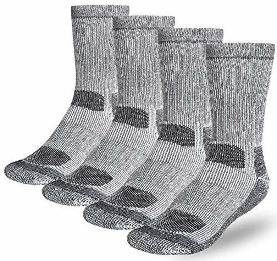 Picture of Buttons & Pleats Wool Socks for Men Women 80% Merino Thermal Warm Cozy Winter Fuzzy Boot Sock Charcoal ML