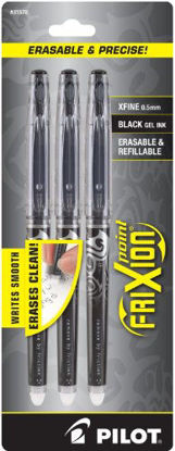 Picture of PILOT FriXion Point Erasable & Refillable Gel Ink Pens, Extra Fine Point, Black Ink, 3-Pack (31578)