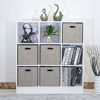 Picture of Posprica Storage Basket Bins,13×13 Foldable Storage Cube Boxes Fabric Drawer for Closet Shelf Cabinet Bookcase,4pcs,Coffee