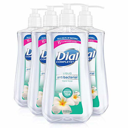 Picture of Dial Antibacterial liquid hand soap, white tea, 11 ounce (Pack of 4), 4 Count