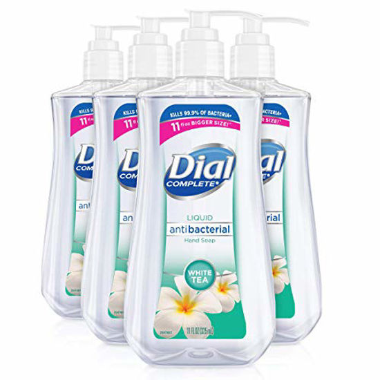 Picture of Dial Antibacterial liquid hand soap, white tea, 11 ounce (Pack of 4), 4 Count