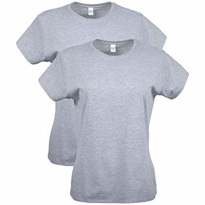 Picture of Gildan womens Softstyle Cotton T-shirt, Style G64000l, 2-pack T Shirt, Sport Grey, XX-Large US