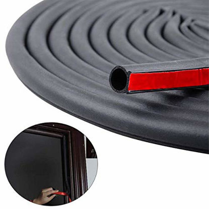Picture of 19.7 Feet Long Weather Stripping Seal Strip for Doors/Windows, Self-Adhesive Backing Seals Large Gap (from 5/16 inch to 11/20 inch) Soundproofing Seal Strip