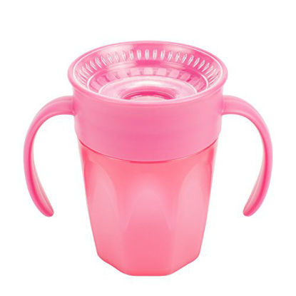 Picture of Dr. Brown's Cheers 360 Spoutless Training Cup, 6m+, 7 Ounce, Pink