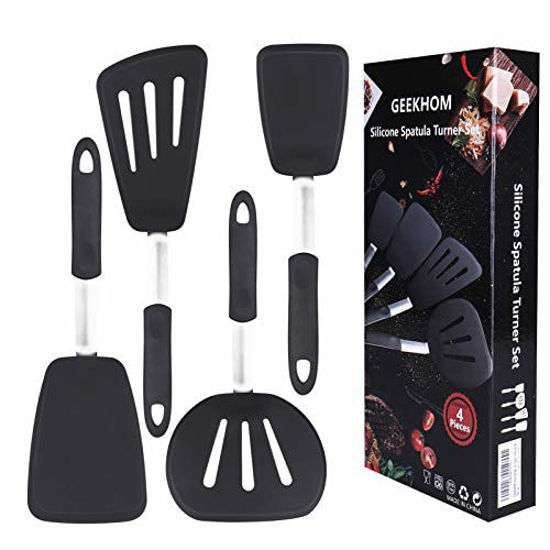 Pancake Spatula Silicone Turner For Nonstick Cookware. Flexible Extra Wide  Spatula For Pancake, Egg And Omelette.