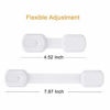 Picture of 12 Pack Baby Proofing Cabinet Strap Locks - Vkania Kids Proof Kit - Child Safety Drawer Cupboard Oven Refrigerator Adhesive Locks - Adjustable Toilets Seat Fridge Latches - No Drilling