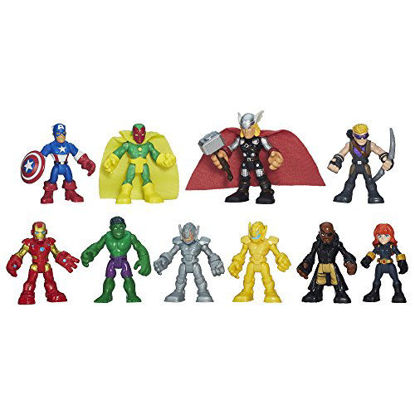 Picture of Playskool Heroes Marvel Super Hero Adventures Ultimate Super Hero Set, 10 Collectible 2.5-Inch Action Figures, Toys for Kids Ages 3 and Up (Amazon Exclusive)