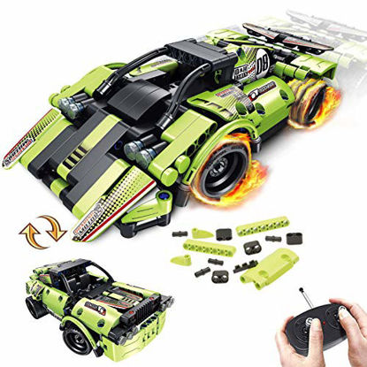 Picture of STEM Building Toys for Kids with 2-in-1 Remote Control Racer | Snap Together Engineering Kits Early Learning Racecar Building Blocks and Off-Road Best Gift for 6, 7,8 and 9Year Old Boys and Girls