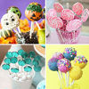 Picture of Lollipop Cake Pop Treat Bag Set Including 100pcs Parcel Bags, 100pcs Papery Treat Sticks, 100pcs Colorful Metallic Twist Ties for Making Lollipops, Cake Pops, Candies, Chocolates and Cookies