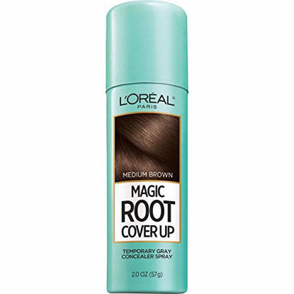 Picture of L'Oreal Paris Magic Root Cover Up Gray Concealer Spray, Medium Brown, 2 Oz(Packaging May Vary)