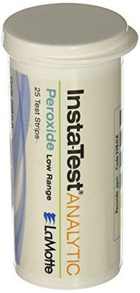 Picture of LaMotte 2984LR Insta-Test Hydrogen Peroxide Single Factor Test Strip, 0 ppm-50 ppm Range (Vial of 25 Strips)