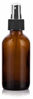 Picture of 4 oz Amber Glass Boston Round Fine Mist Spray Bottle (4 Pack) + Funnel