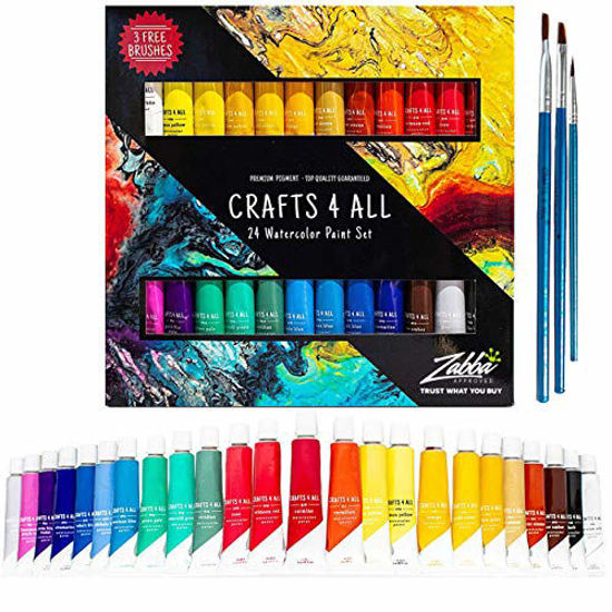 GetUSCart Watercolor Paint Set by Crafts 4 All 24 Premium Quality Art