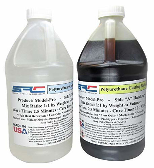 Specialty Resin & Chemical Fabri-Cast 50 [2-Gallon Kit], 2-Part  Polyurethane Casting Resin for Models, Figurines, and Sculptures, Beginner  Liquid Molding Set, Ultra Low Viscosity and Fast Curing