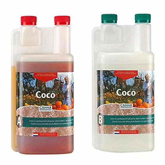 Picture of CANNA CA1260+CA1270 Coco A & B, 1 L, Set of 2 Plant Growth, White/Brown