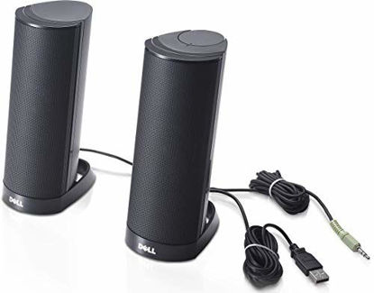 Picture of Dell AX210 USB Stereo Speaker System (W955K), Black