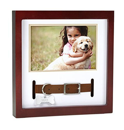 Picture of Pearhead Pet Collar Keepsake Picture Frame, Pet Owner Holiday Christmas Gift, Espresso