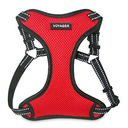 Picture of Best Pet Supplies Voyager Step-in Flex Dog Harness - All Weather Mesh, Step in Adjustable Harness for Small and Medium Dogs Red, Large