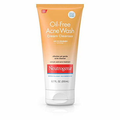 Picture of Neutrogena Oil-Free Acne Wash Cream Cleanser, 6.7 Fluid Ounce