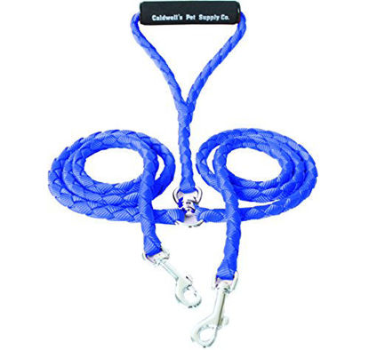 Picture of Dual Dog Leash, Double Dog Leash,360° Swivel No Tangle Double Dog Walking & Training Leash, Comfortable, Reflective Stitching for Two Dogs, Blue by Caldwell's Pet Supply Co.