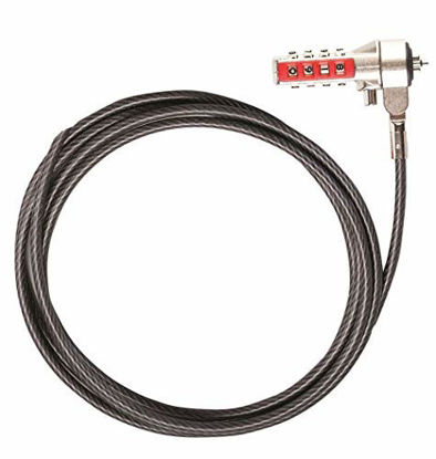 Picture of Targus DEFCON CCL Coiled Cable Lock with Combination for Laptop Computer and Desktop Security, 6 Foot (PA417UCCL)
