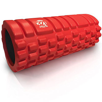 Picture of 321 STRONG Foam Roller - Medium Density Deep Tissue Massager for Muscle Massage and Myofascial Trigger Point Release, with 4K eBook - Red