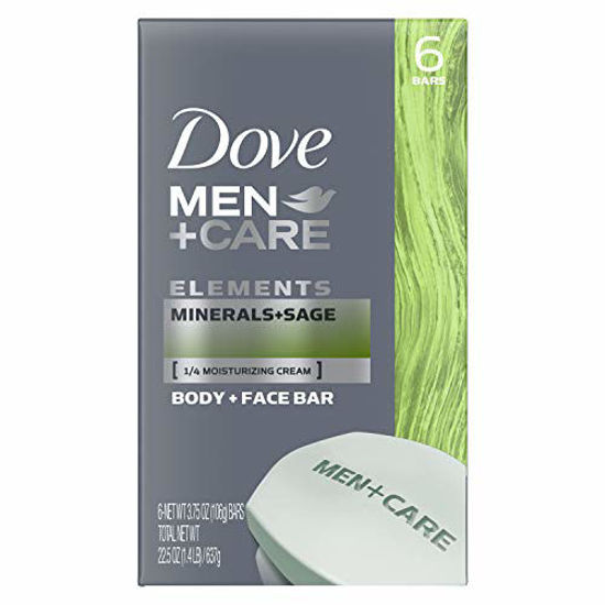 Picture of Dove Men+Care Body and Face Bar, Minerals + Sage, (Each 6 Count of 3.75 oz Bars) 22.5 oz