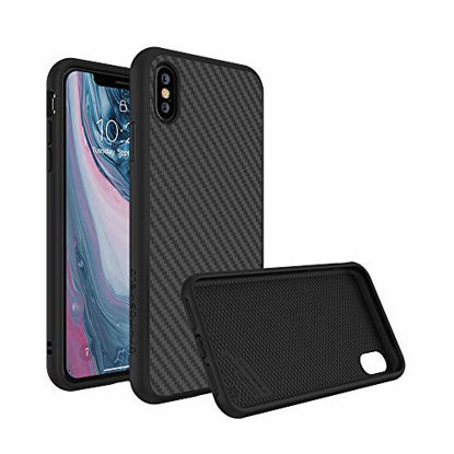 Picture of RhinoShield Full Impact Protection Case Compatible with [iPhone Xs Max] | SolidSuit - Military Grade Drop Protection, Supports Wireless Charging, Slim, Scratch Resistant - Carbon Fiber Texture