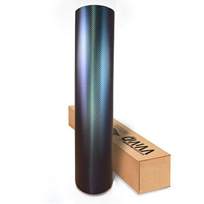 Picture of VViViD Chameleon Carbon Fiber Purple to Blue Oil Slick Stretch Conform Caste Vinyl Wrap Decal Roll XPO (1ft x 5ft)