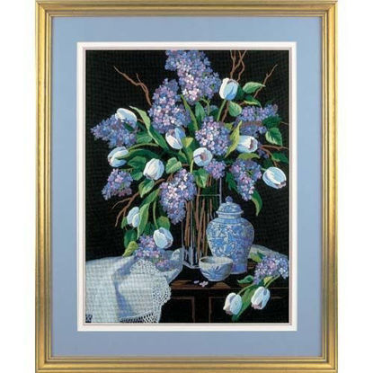 Picture of Dimensions Lavender Lilacs and Lace Crewel Embroidery Kit, 12'' W x 16'' H