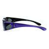 Picture of SA106 Womens Rhinestone Polarized Lens Rectangular 60mm Fit Over Sunglasses Purple