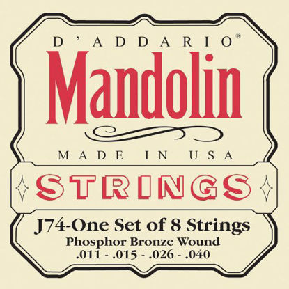 Picture of D'Addario J74 Mandolin Strings, Phosphor Bronze, Medium, 11-40