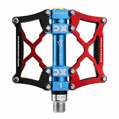 Picture of ROCKBROS Mountain Bike Pedals Flat Pedals Mountain Bike Pedals Platform Cycling Sealed Bearing Aluminum 9/16 Bicycle Pedals for MTB Mountain Bike