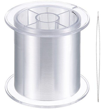 Picture of Blulu 500 m Clear Nylon Invisible Thread for The Hanging Ornaments and Sew Hobby, Strong and Invisible,with Bead Needle (0.25mm)