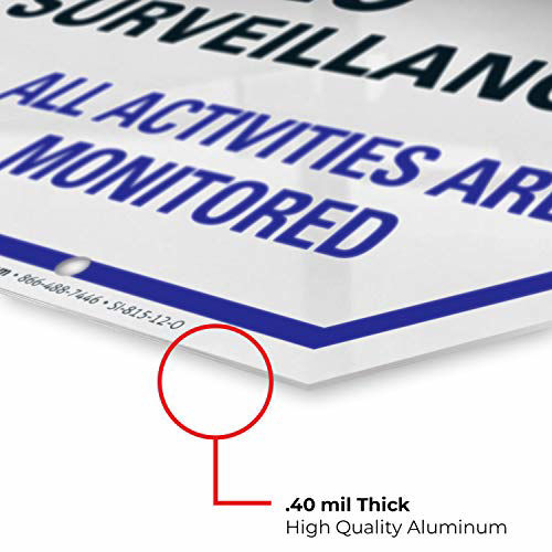 GetUSCart- Video Surveillance Sign - CCTV Security Alert - 24 Hour ...